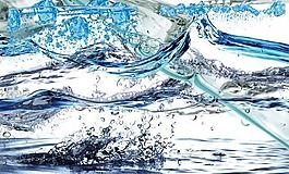 浪花水花水元素PSD素材免费