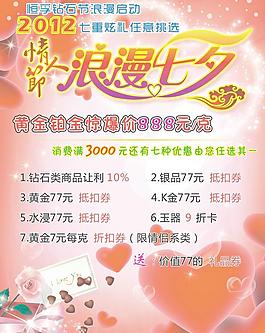 七夕情人節(jié)珠寶店海報(bào)圖片