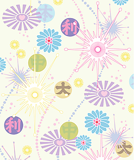 可爱的花朵背景矢量2