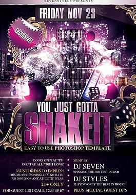 KTV夜總會歌唱比賽PSD海報素