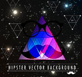 時髦星系矢量背景圖片