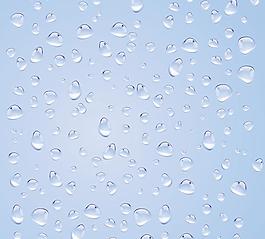 透明质感水珠矢量素材