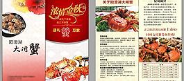 大闸蟹折页宣传册矢量素材  CD