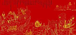 池塘荷花图片