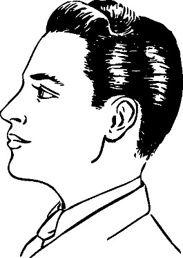 男人的發(fā)型側(cè)視圖剪貼畫