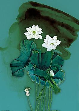 水墨荷花圖片