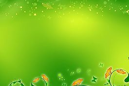 清新的小花藤ppt背景設(shè)計