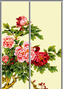 花朵移门