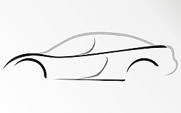 簡約 跑車輪廓