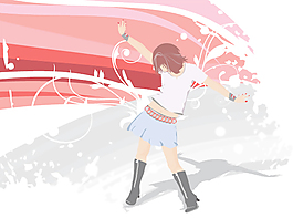 3的女性主題插畫矢量方向
