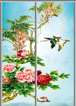 花朵移门