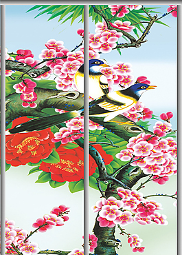 花朵移门素材下载