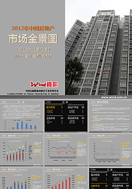 中國房地產市場全景分析ppt模板