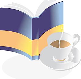 書本 熱咖啡圖片