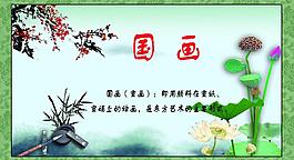 國畫展板圖片