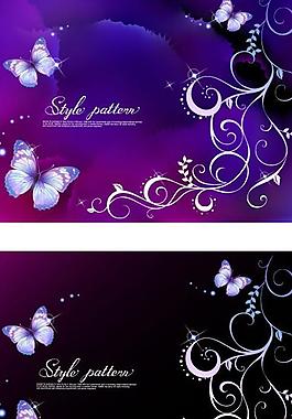 浪漫寫(xiě)意花紋BANNER矢量圖  AI