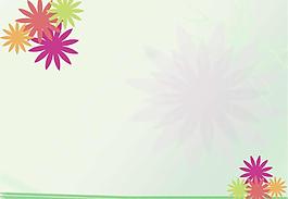 淡雅花朵PPT模板