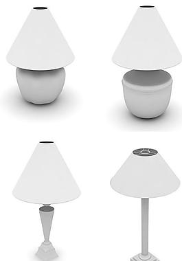 臺燈模型設計矢量素材