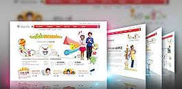 韓國少兒英語學(xué)校PSD網(wǎng)站設(shè)計(jì)