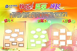 企業文化歷程快樂溫馨成長展板海報噴繪素材