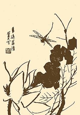 芥子園畫譜 花卉圖片