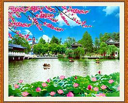 中堂風景畫圖片