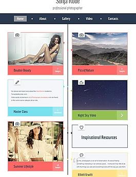 小清新相冊網(wǎng)站HTML5模板