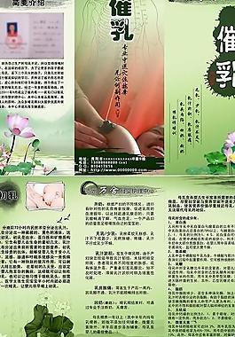 母嬰護(hù)理催乳師三折頁(yè)圖片