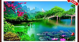 山水畫 風景畫 巨貼圖片