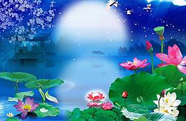 月是故鄉明 風景圖圖片