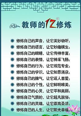 教師的12項(xiàng)修煉展板圖片