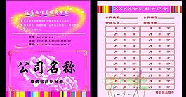 化妝品會員積分卡圖片
