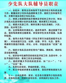 少先队大队辅导员职责图片