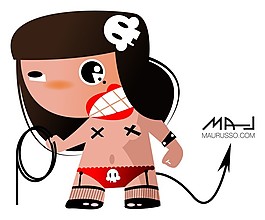 女孩矢量圖