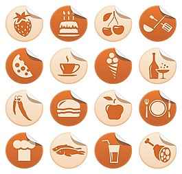 食品標簽矢量圖