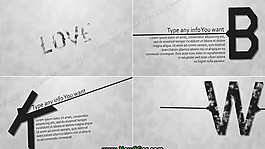 26個(gè)英文字母的文字排版設(shè)計(jì)AE源文件