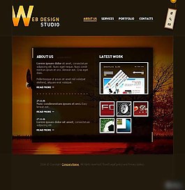 夕陽設(shè)計(jì)工作室網(wǎng)頁模板