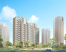 建筑效果图 鸟瞰图 小区效果图图片