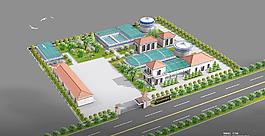 污水處理廠 鳥瞰圖圖片