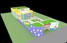 幼兒園俯視圖圖片