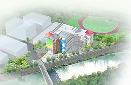 幼兒園教學園區鳥瞰圖圖片