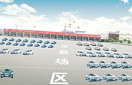 二手车市场鸟瞰图图片