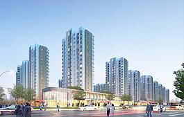 建筑效果图 鸟瞰图 小区效果图图片