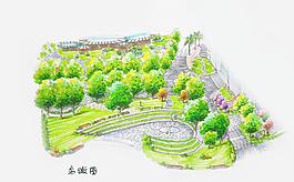 重慶工商大學圖書館入口改造 鳥瞰圖圖片