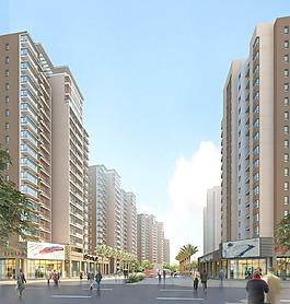 建筑效果图 鸟瞰图 小区效果图图片