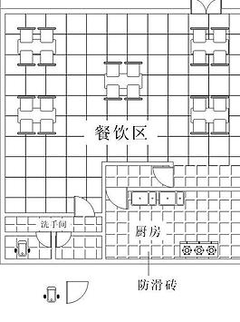 餐廳裝修平面圖圖片