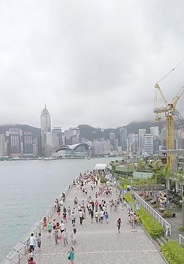 維多利亞港星光大道圖片