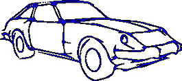 汽車輪廓剪貼畫