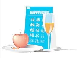 西餐 水果 高腳杯圖片