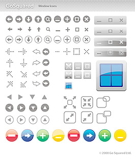窗口的按钮图标矢量素材